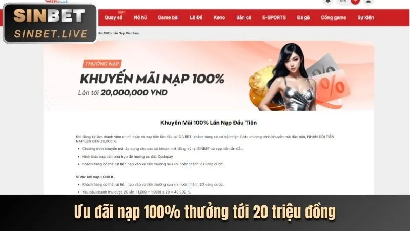 Tiền thưởng chào mừng cho người chơi mới tại 42vn win